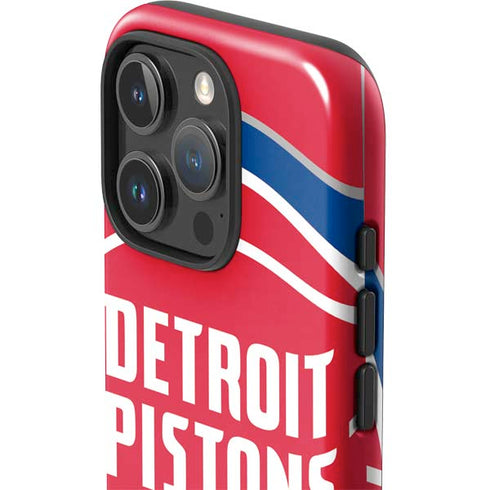 NBA Detroit Pistons Large Logo iPhone 16 Pro Impact Case